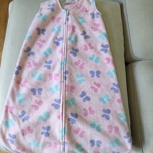 Halo Sleep Sack Large 12-18 months Sleeveless Pink Butterfly Fleece
